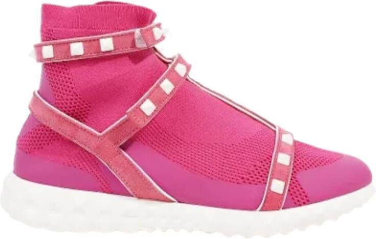 Valentino Vintage Pre-owned Canvas sneakers Roze Dames