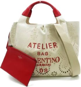 Valentino Vintage Pre-owned Canvas totes Wit Dames