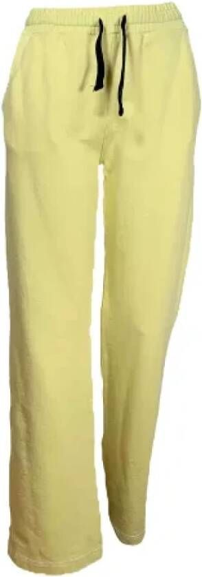 Valentino Vintage Pre-owned Cotton bottoms Yellow Dames