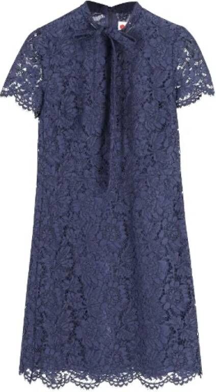 Valentino Vintage Pre-owned Cotton dresses Blauw Dames