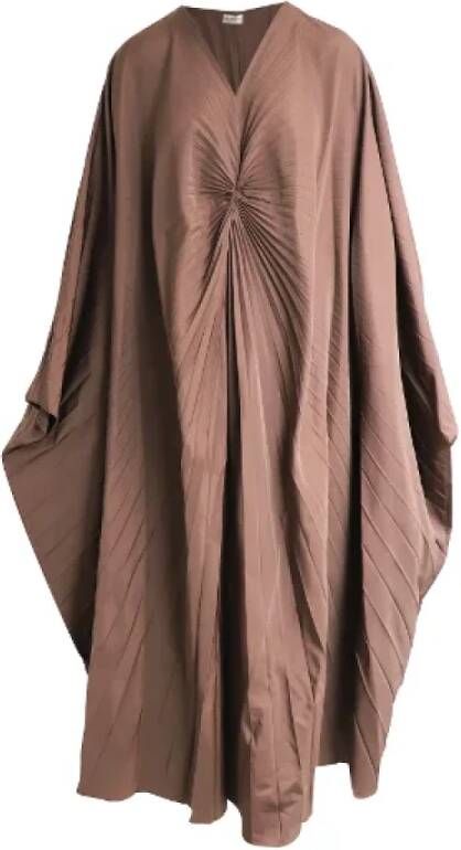 Valentino Vintage Pre-owned Cotton dresses Bruin Dames