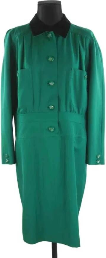 Valentino Vintage Pre-owned Cotton dresses Groen Dames