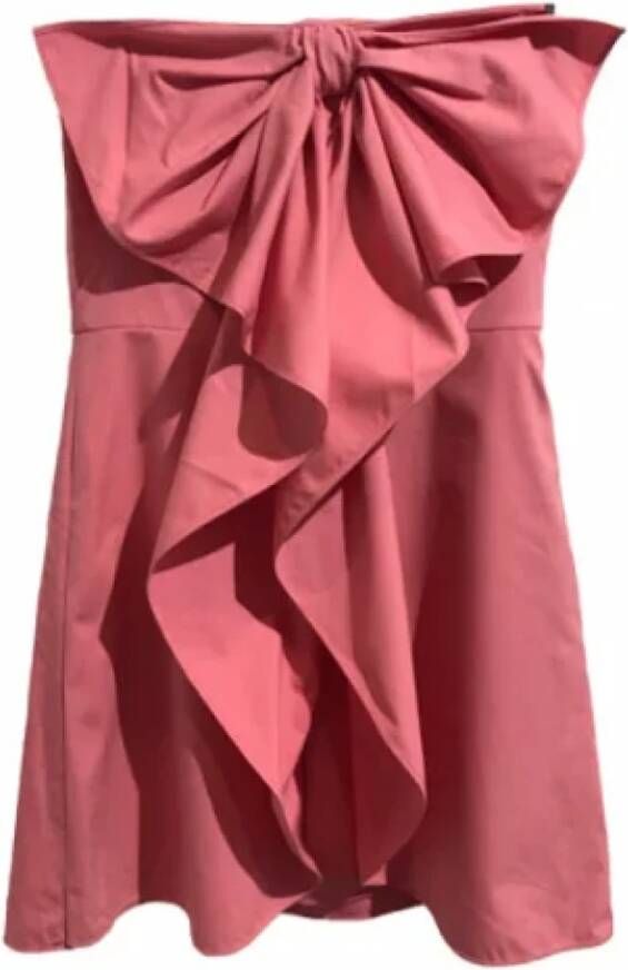 Valentino Vintage Pre-owned Cotton dresses Roze Dames