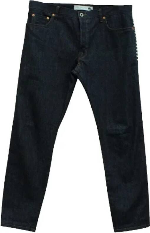 Valentino Vintage Pre-owned Cotton jeans Blauw Dames