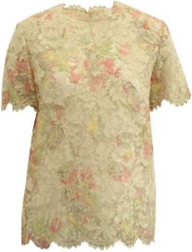 Valentino Vintage Pre-owned Cotton tops Beige Dames