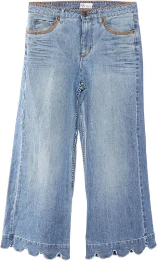 Valentino Vintage Pre-owned Denim jeans Blauw Dames