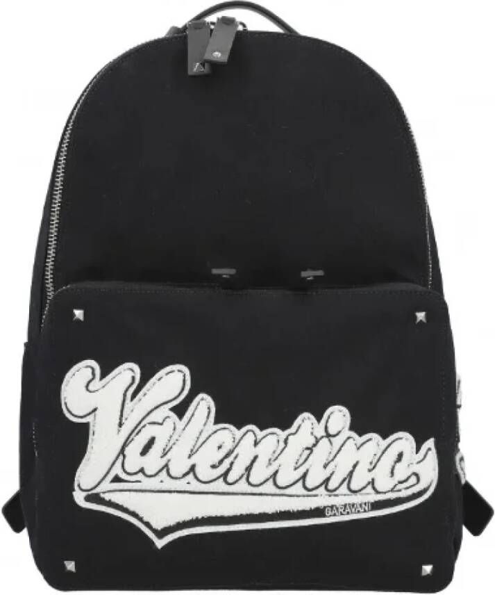 Valentino Vintage Pre-owned Fabric backpacks Zwart Dames