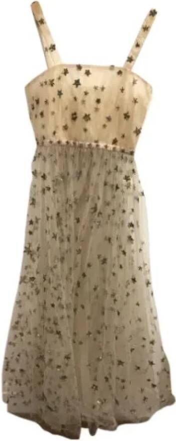 Valentino Vintage Pre-owned Fabric dresses Beige Dames