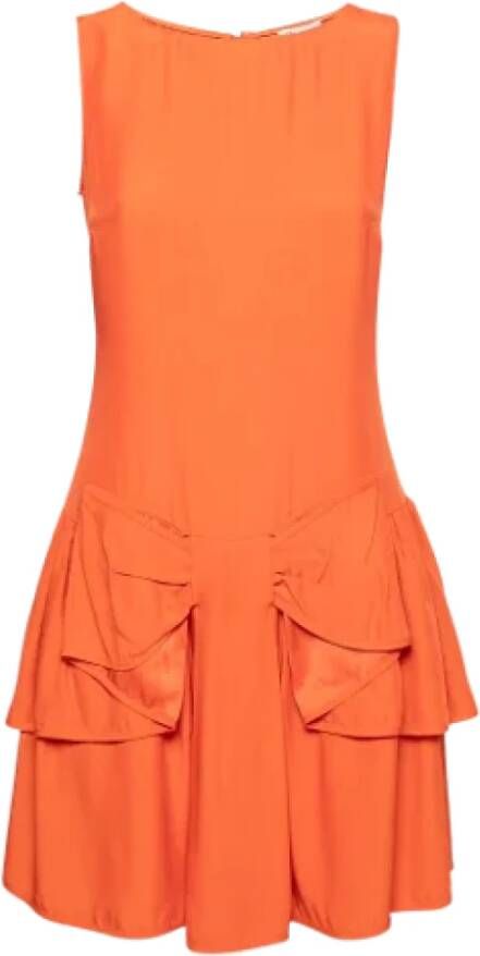 Valentino Vintage Pre-owned Fabric dresses Oranje Dames