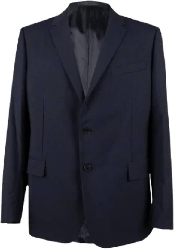 Valentino Vintage Pre-owned Fabric outerwear Blauw Dames