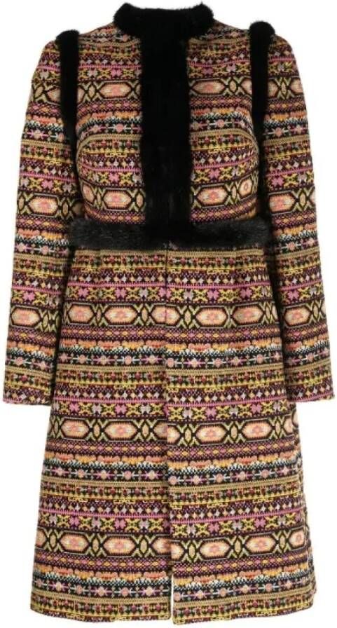 Valentino Vintage Pre-owned Fabric outerwear Meerkleurig Dames
