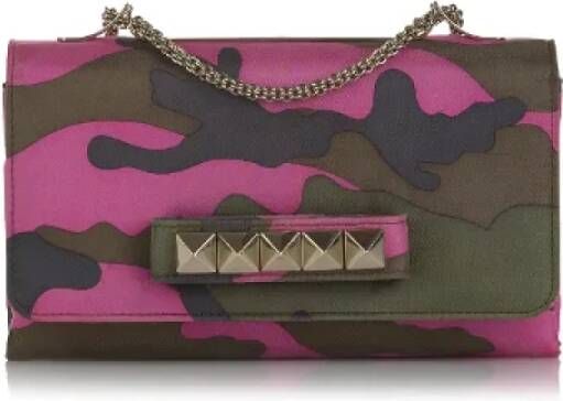 Valentino Vintage Pre-owned Fabric shoulder-bags Bruin Dames