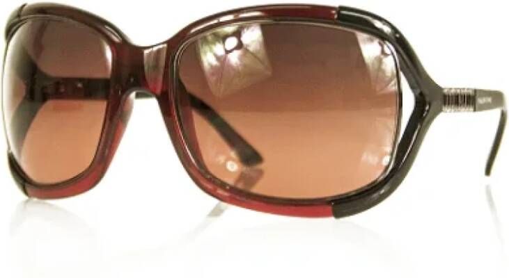 Valentino Vintage Pre-owned Fabric sunglasses Rood Dames