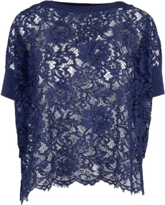 Valentino Vintage Pre-owned Fabric tops Blauw Dames