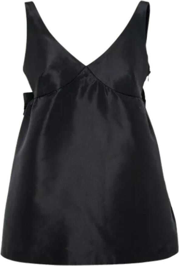 Valentino Vintage Pre-owned Fabric tops Zwart Dames