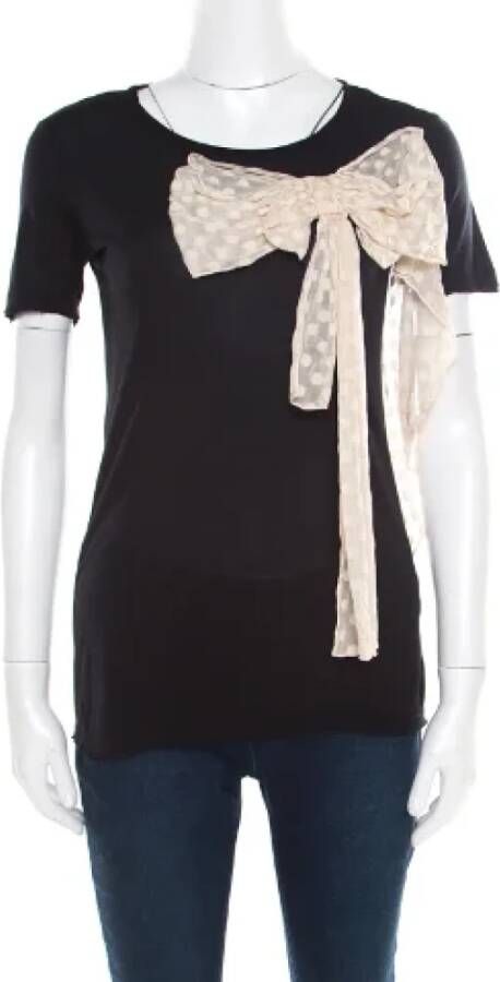 Valentino Vintage Pre-owned Fabric tops Zwart Dames