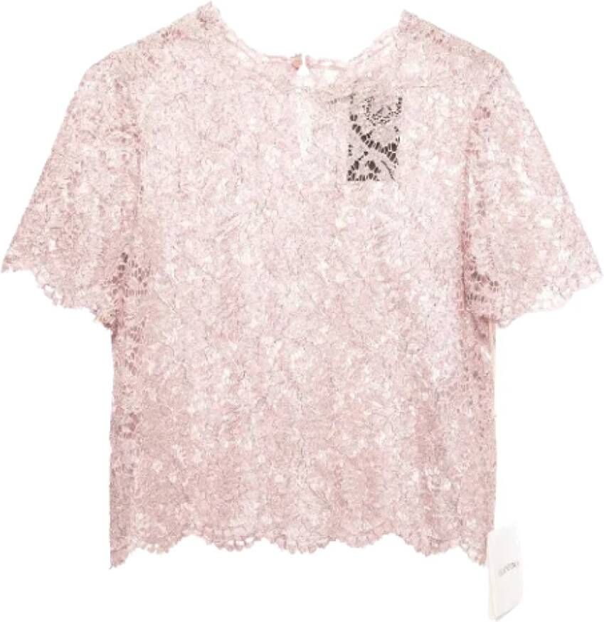 Valentino Vintage Pre-owned Lace tops Roze Dames