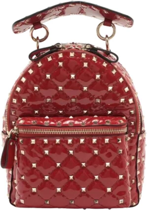 Valentino Vintage Pre-owned Leather backpacks Rood Dames