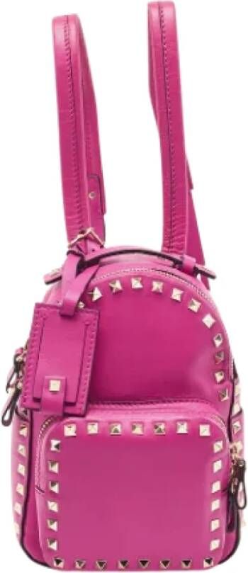 Valentino Vintage Pre-owned Leather backpacks Roze Dames