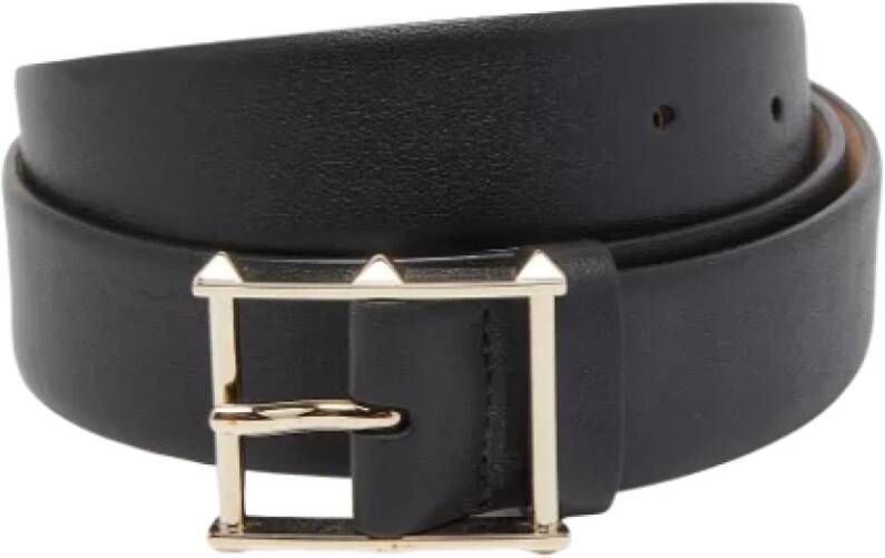 Valentino Vintage Pre-owned Leather belts Zwart Dames