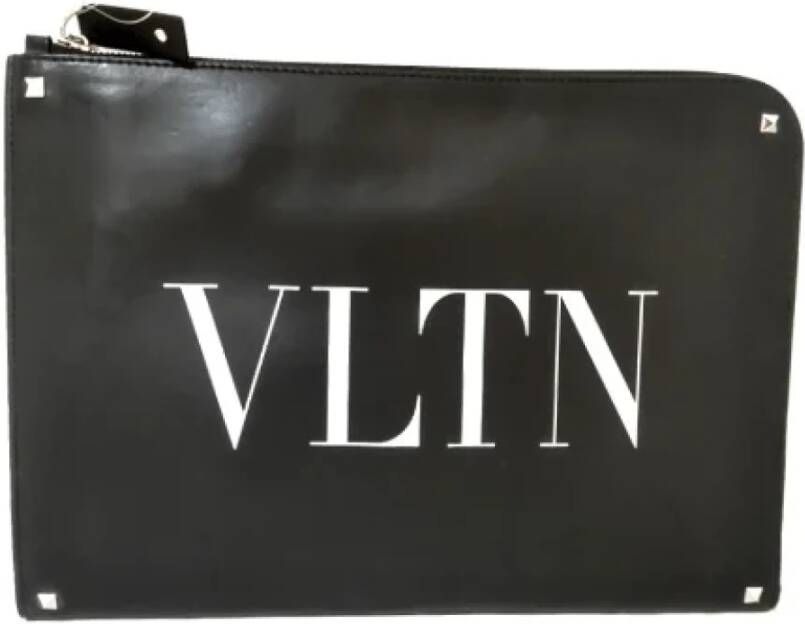 Valentino Vintage Pre-owned Leather clutches Zwart Dames