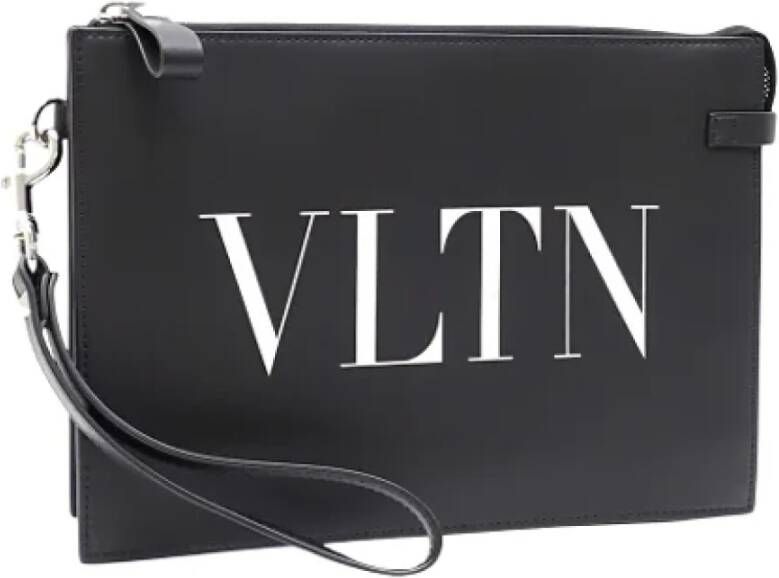Valentino Vintage Pre-owned Leather clutches Zwart Dames