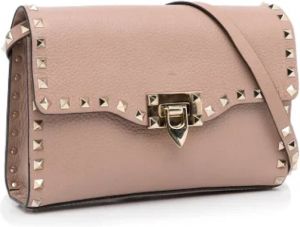 Valentino Vintage Pre-owned Leather crossbody-bags Roze Dames