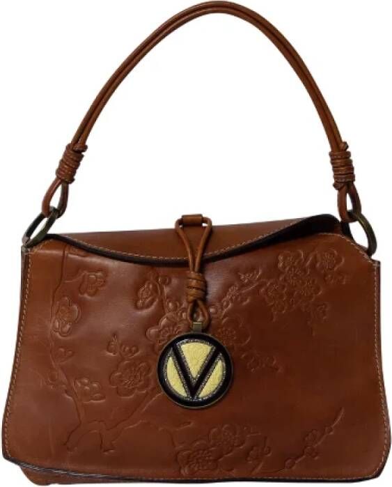 Valentino Vintage Pre-owned Leather handbags Bruin Dames