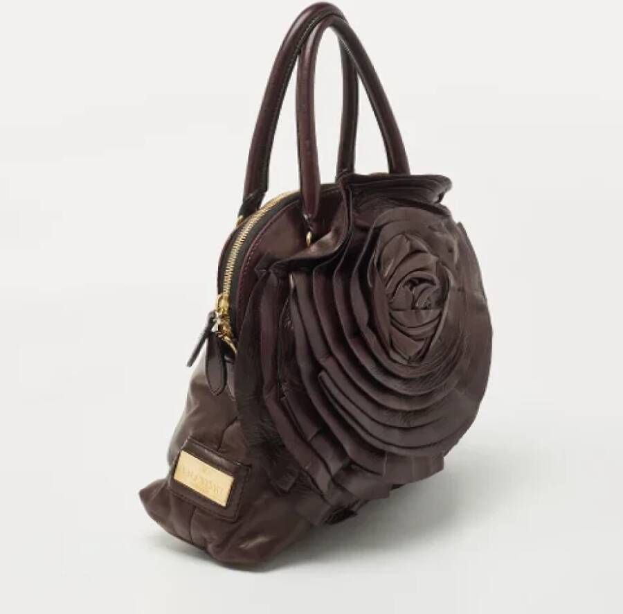 Valentino Vintage Pre-owned Leather handbags Purple Dames