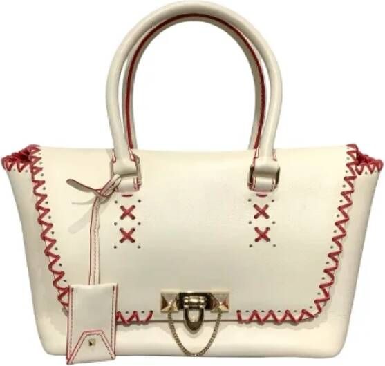 Valentino Vintage Pre-owned Leather handbags Wit Dames