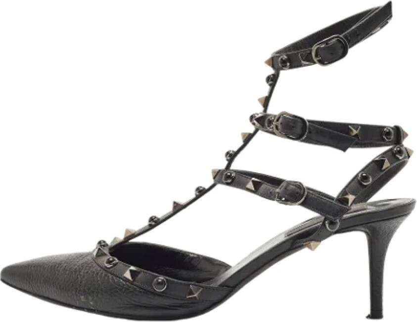 Valentino Vintage Pre-owned Leather heels Zwart Dames