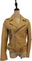 Valentino Vintage Pre-owned Leather outerwear Beige Dames - Thumbnail 1