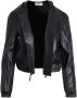 Valentino Vintage Pre-owned Leather outerwear Zwart Dames - Thumbnail 1