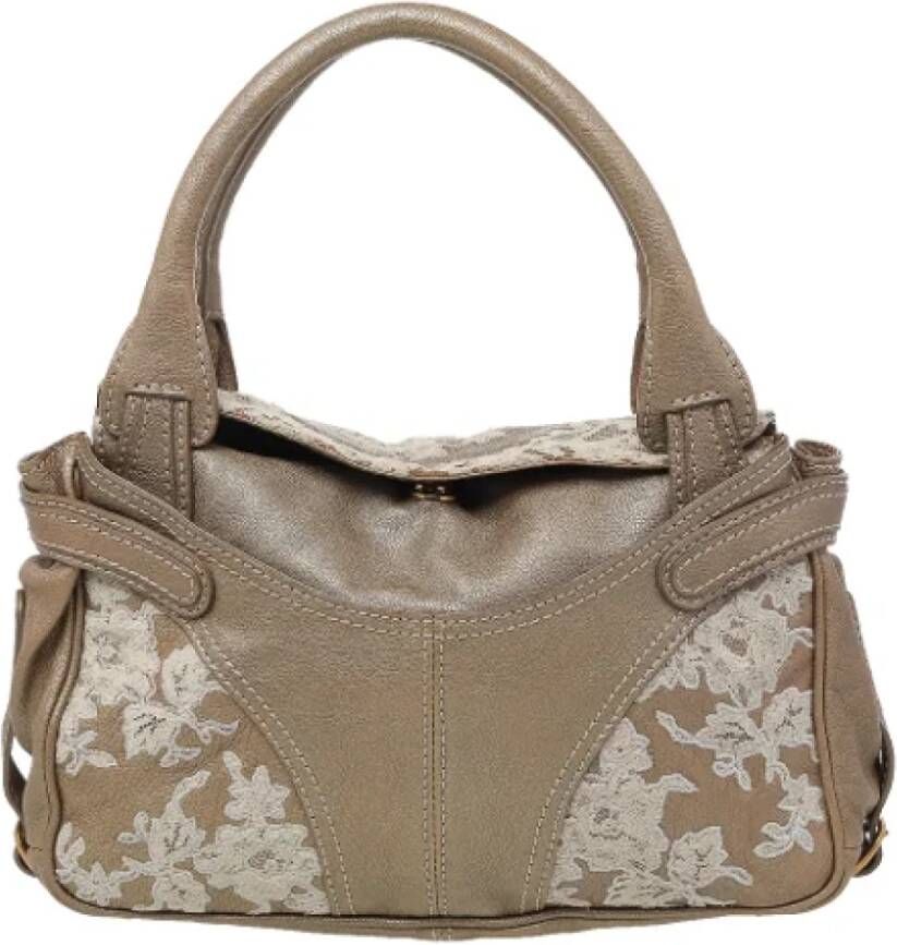 Valentino Vintage Pre-owned Leather pouches Beige Dames