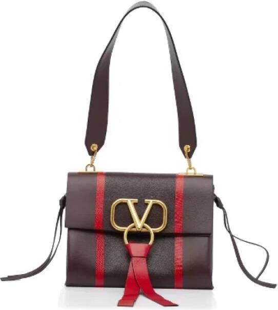 Valentino Vintage Pre-owned Leather shoulder-bags Rood Dames