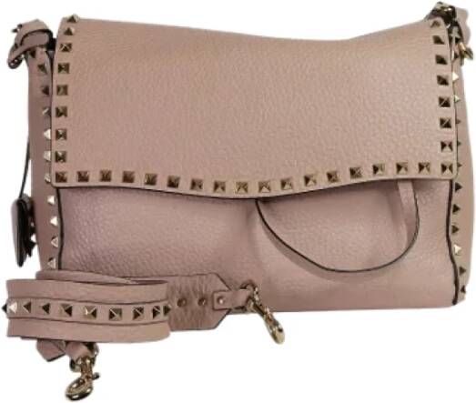 Valentino Vintage Pre-owned Leather shoulder-bags Roze Dames