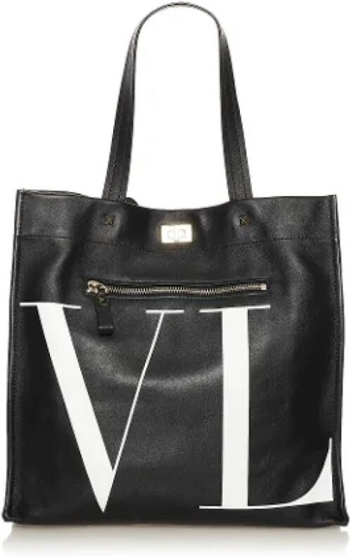 Valentino Vintage Pre-owned Leather totes Zwart Dames