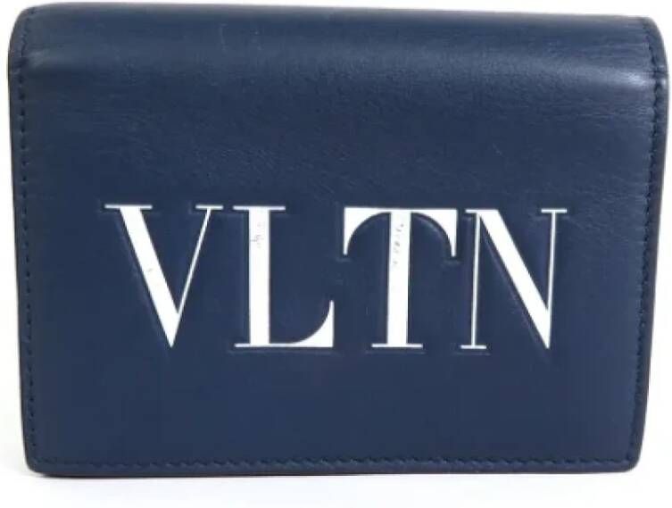 Valentino Vintage Pre-owned Leather wallets Blauw Heren