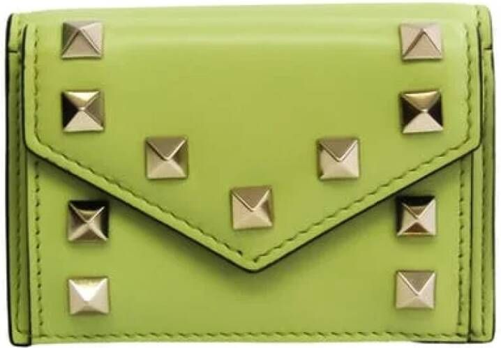 Valentino Vintage Pre-owned Leather wallets Groen Dames