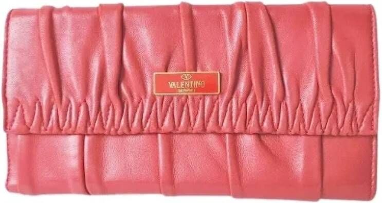 Valentino Vintage Pre-owned Leather wallets Rood Dames