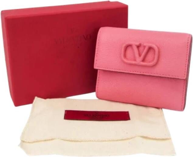 Valentino Vintage Pre-owned Leather wallets Roze Dames
