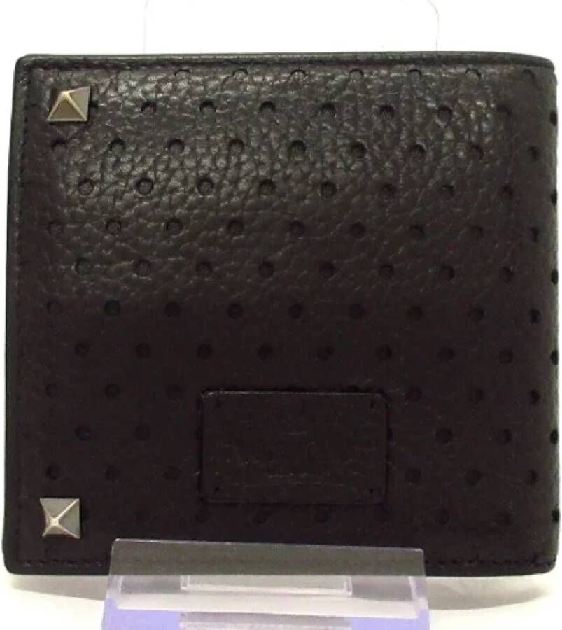 Valentino Vintage Pre-owned Leather wallets Zwart Dames