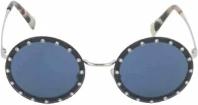 Valentino Vintage Pre-owned Metal sunglasses Blauw Dames