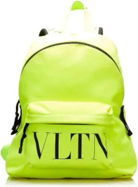 Valentino Vintage Pre-owned Nylon backpacks Yellow Dames