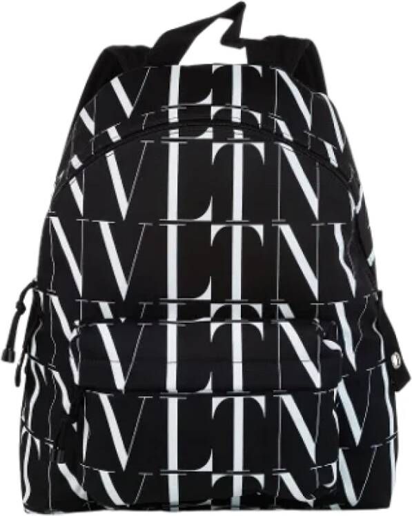 Valentino Vintage Pre-owned Nylon backpacks Zwart Dames