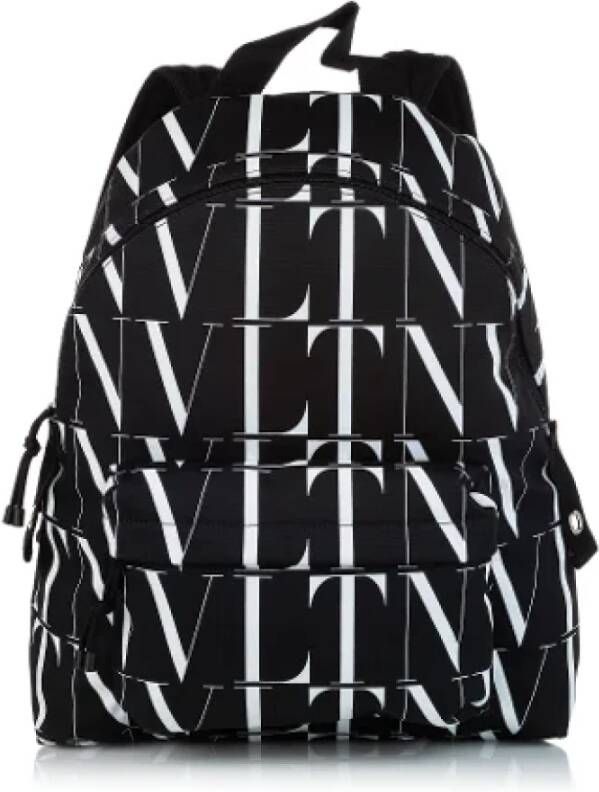 Valentino Vintage Pre-owned Nylon backpacks Zwart Dames