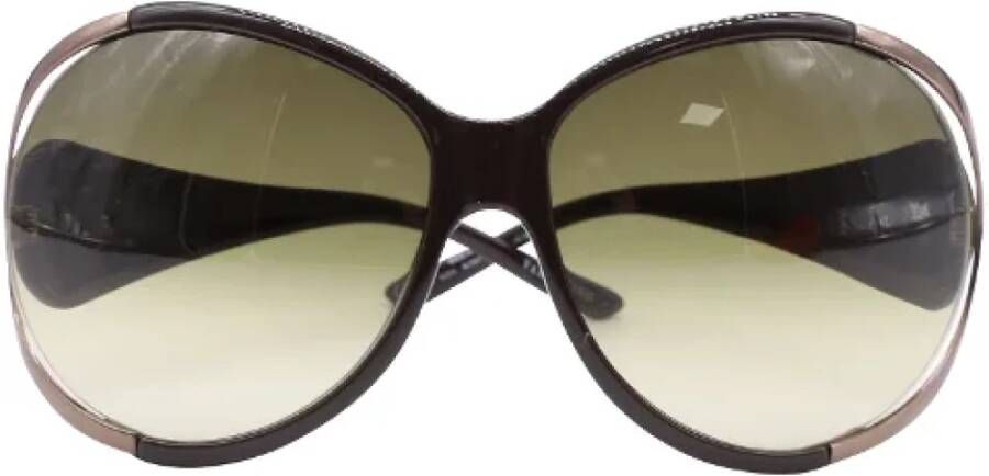 Valentino Vintage Pre-owned Plastic sunglasses Bruin Dames
