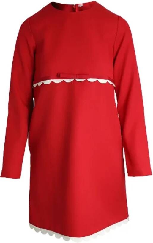 Valentino Vintage Pre-owned Polyester dresses Rood Dames