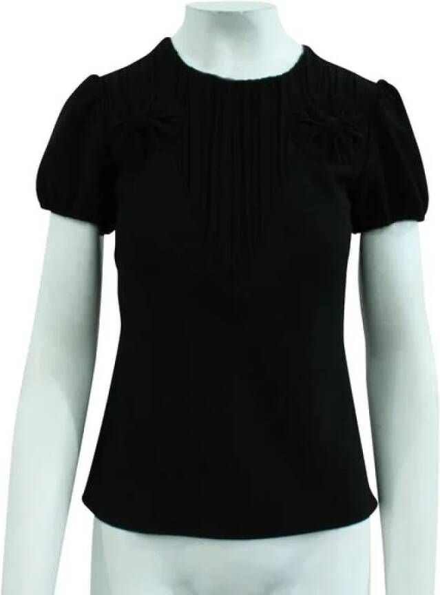 Valentino Vintage Pre-owned Polyester tops Zwart Dames