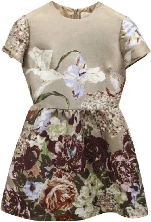 Valentino Vintage Pre-owned Silk dresses Geel Dames